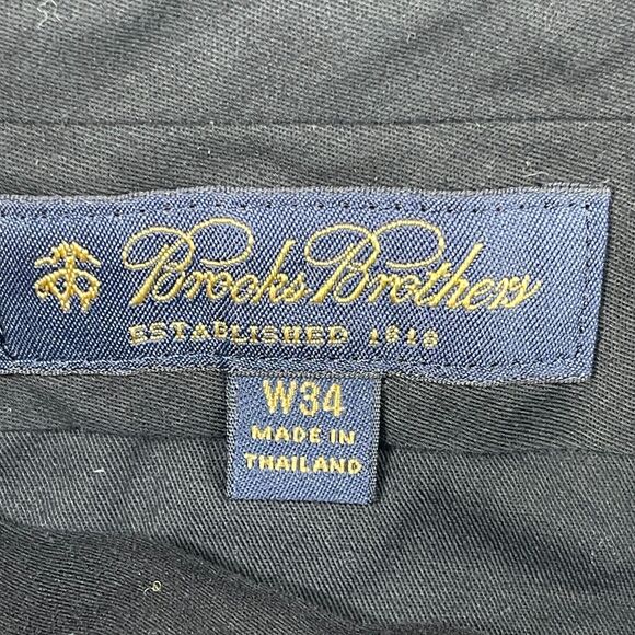 Brooks Brother Dress Pants Men's W34 (32) Gray 100% Wool Straight Leg - Picture 7 of 13
